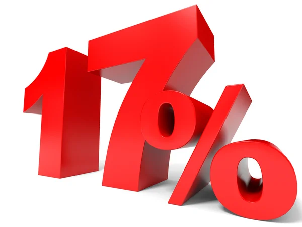 Rosso 17 percento di sconto. Sconto 17 per cento . — Foto Stock