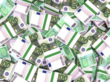 Euro Banknotları Arkaplanı. 