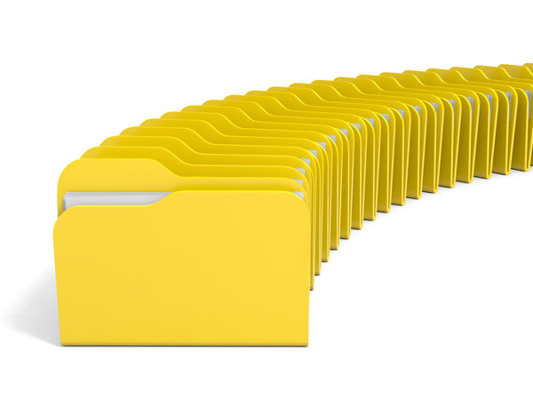 Row of  folders icon.