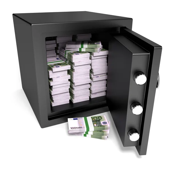 Caja fuerte y dinero . — Foto de Stock