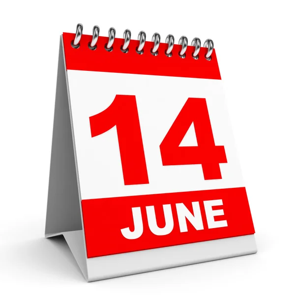 Calendar. 14 June. — Stock Photo, Image