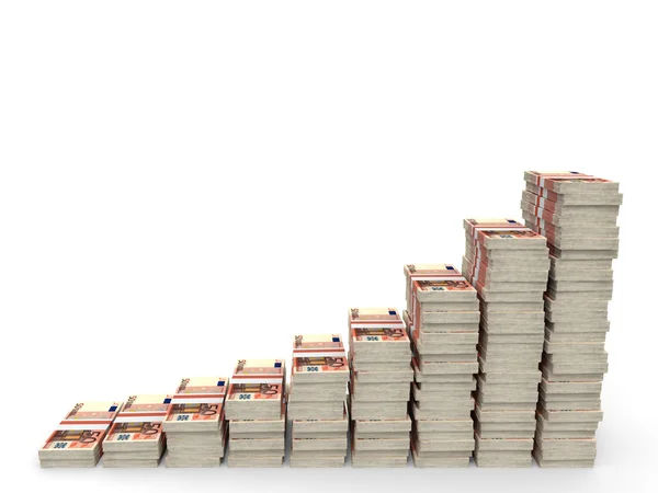 Money stacks graph. — Stock Photo, Image