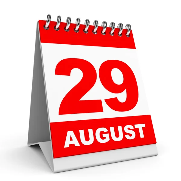 Calendar on white background. 29 August. — Stock Photo © iCreative3D #97610460