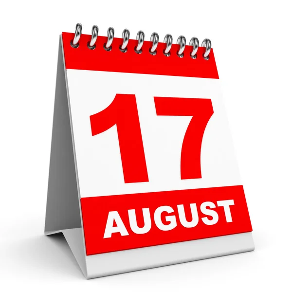 Kalendarz. 17 sierpnia. — Zdjęcie stockowe