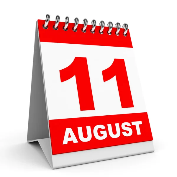 A naptár. 11 augusztus. — Stock Fotó