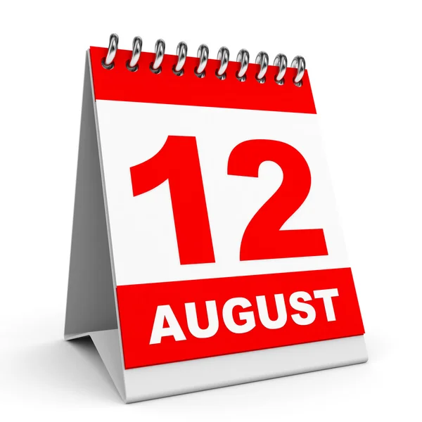 Calendario. 12 agosto . — Foto Stock