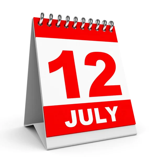 Calendario. 12 de julio . —  Fotos de Stock