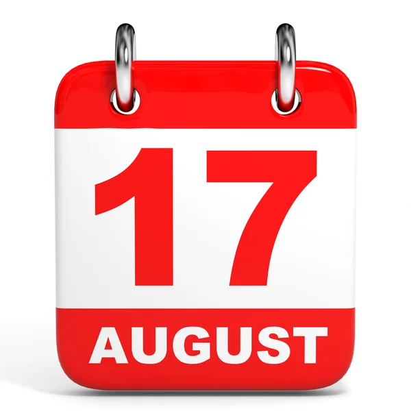 Kalendarz. 17 sierpnia. — Zdjęcie stockowe