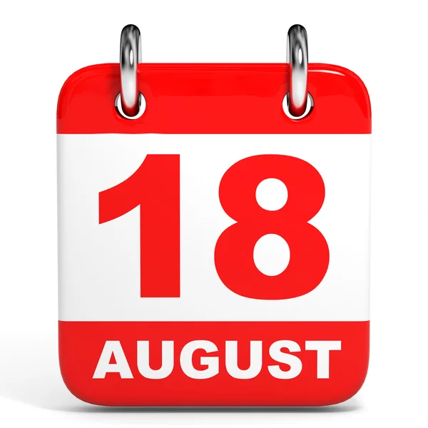 Calendario. 18 agosto . — Foto Stock