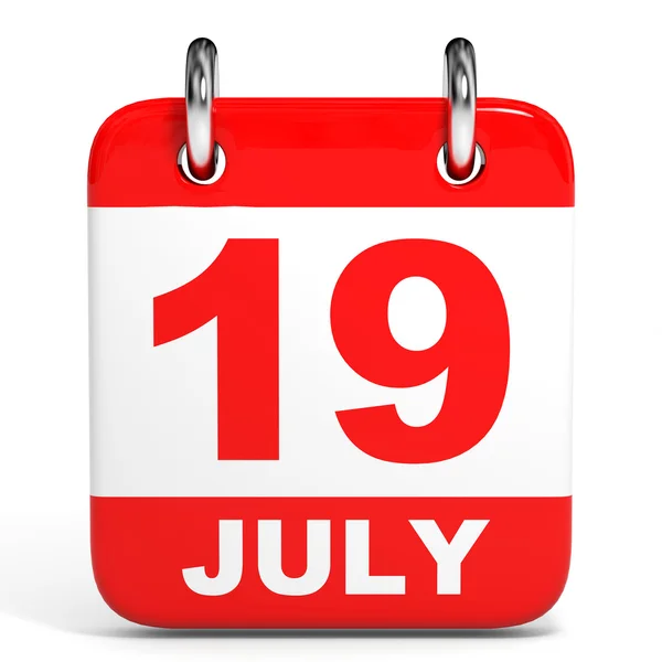 A naptár. Július 19-én. — Stock Fotó