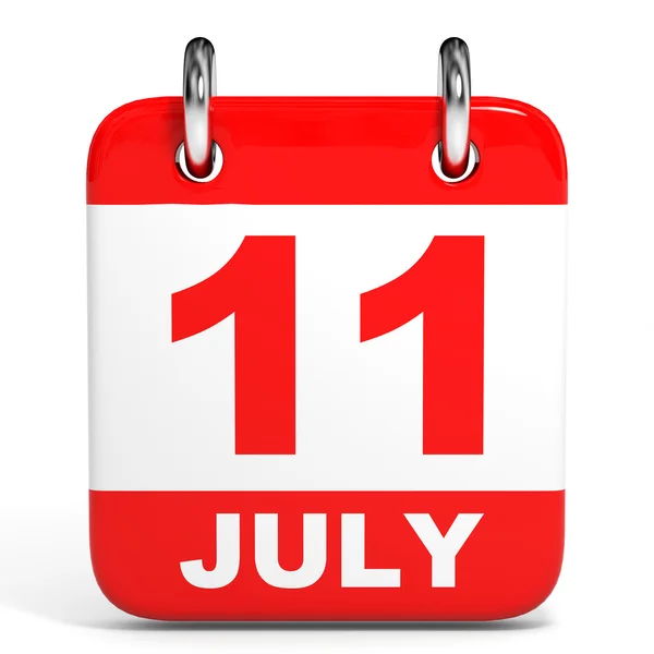 Calendario. 11 de julio . — Foto de Stock