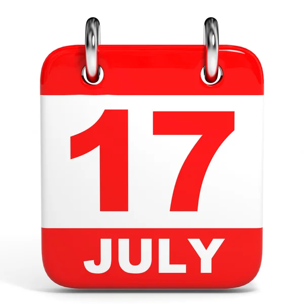 Calendario. 17 luglio . — Foto Stock