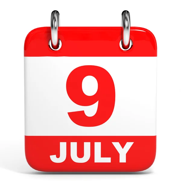 A naptár. Július 9-én. — Stock Fotó