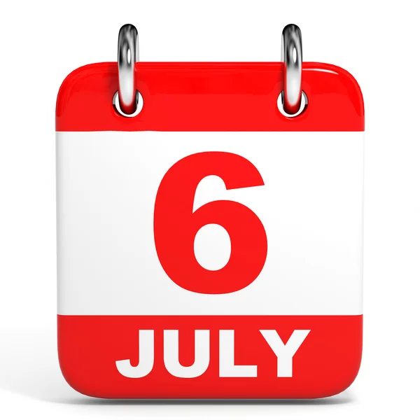 Calendario. 6 luglio . — Foto Stock
