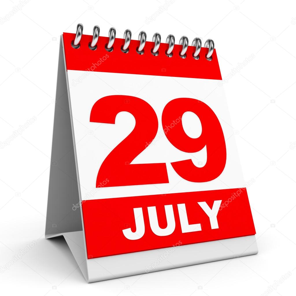 Kalender. 29 Juli. — Stockfoto © iCreative3D #49040659