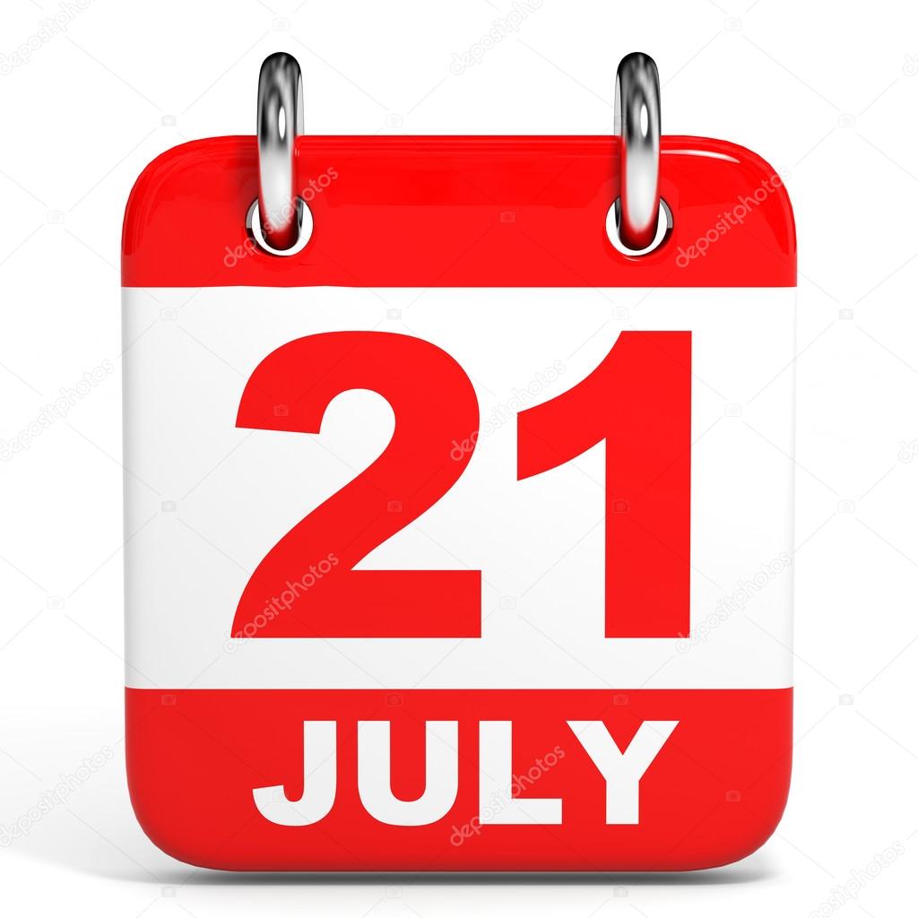 Calendario. 21 de julio — Fotos de Stock © iCreative3D 49041035