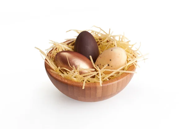 Huevos de Pascua de chocolate — Foto de Stock