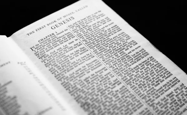 Genesis Chapter 1 of the Holy Bible. — Stock Photo, Image