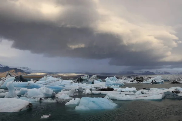 Vacker Utsikt Över Isberg Jokulsarlon Glaciärlagun Vatnajokull Nationalpark Island — Stockfoto