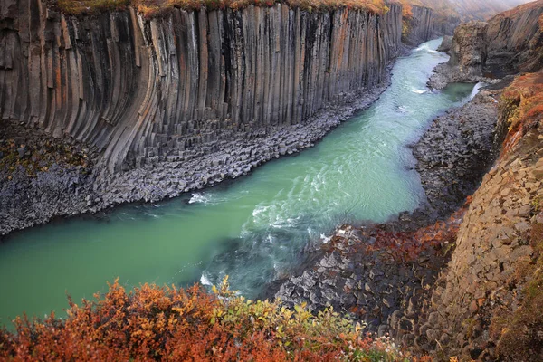 Studlagil Canyon Herbst Ost Island — Stockfoto