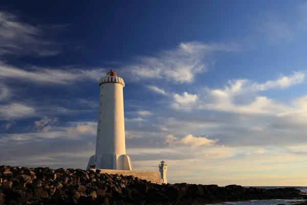 Phare Neuf Ancien Akranes Vesturland Islande Occidentale Islande Europe — Photo