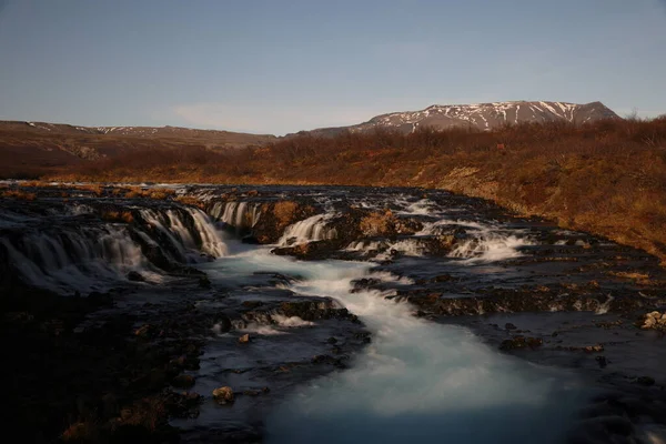 Όμορφη Τυρκουάζ Bruarfoss Καταρράκτης Ισλανδία — Φωτογραφία Αρχείου