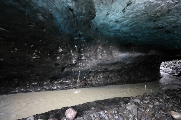 Cueva Hielo Orilla Norte Laguna Glacial Joekulsarlon Glaciar Breidamerkurjoekull Vatnajoekull —  Fotos de Stock