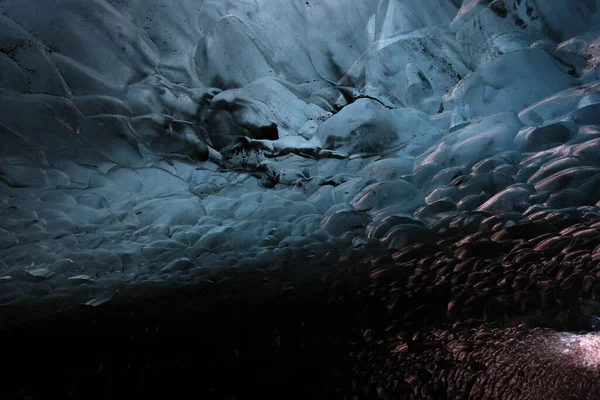 Caverna Gelo Costa Norte Lagoa Glacial Joekulsarlon Geleira Breidamerkurjoekull Vatnajoekull — Fotografia de Stock