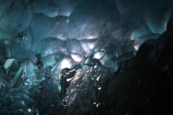 Caverna Gelo Costa Norte Lagoa Glacial Joekulsarlon Geleira Breidamerkurjoekull Vatnajoekull — Fotografia de Stock