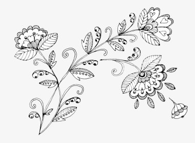 Beyaz arka planda çizgili çayır çiçekleri. Fikirlerinizi süslemek için resim.