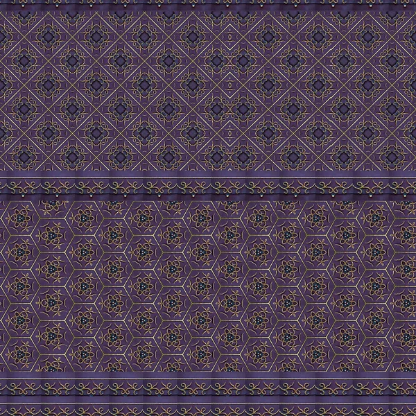 Abstrakt Mosaikfritt Mönster Violett Version — Stockfoto