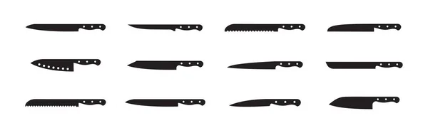 Messer Für Metzger Vorhanden Küchenmesser Scharfe Messer Für Grill Käse — Stockvektor