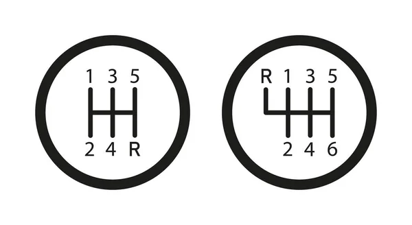 Cambio Marchas Icono Transmisión Del Coche Caja Manual Del Cambiador — Vector de stock