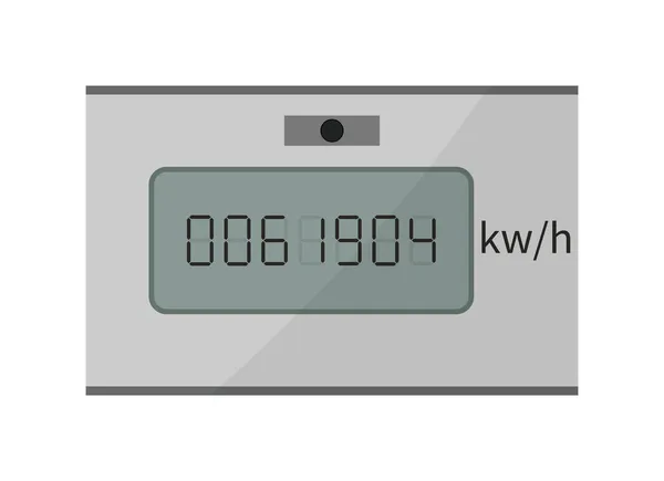 Compteur Électrique Compteur Électricité Comptoir Avec Affichage Pour Mesurer Consommation — Image vectorielle