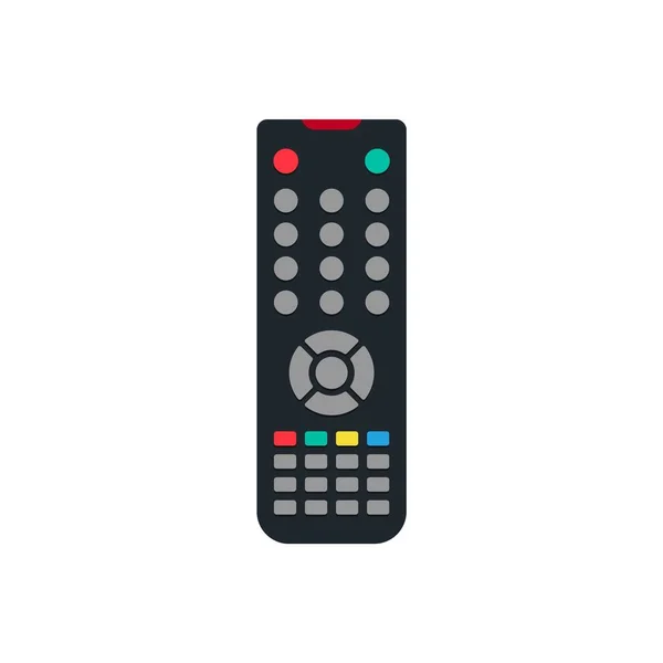 Remote Control Flat Icon Television Remote Button Hand Control Device — Stock Vector