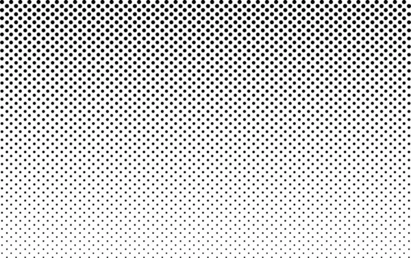 Yarım ton nokta deseni. Kademe kademe artan doku. Beyaz arkaplanda soluklaşan siyah yarım ton gradyan deseni. Büyük grafik geometrik poster. Tek renkli retro duvar kâğıdı. Tasarım elemanı. Vektör.