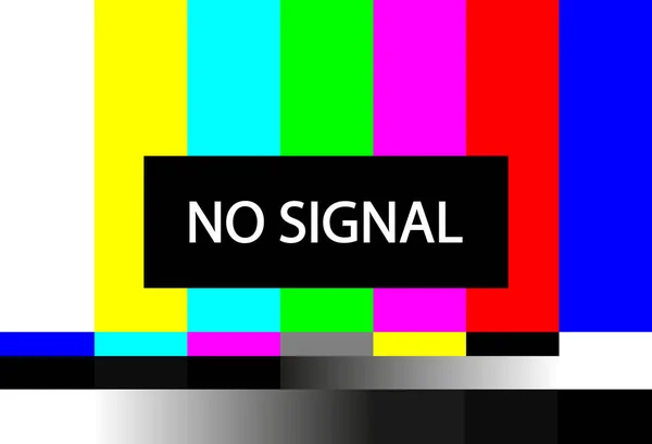 Signal Error Color Pattern Screen Technical Error End Television Broadcast — Stock Vector