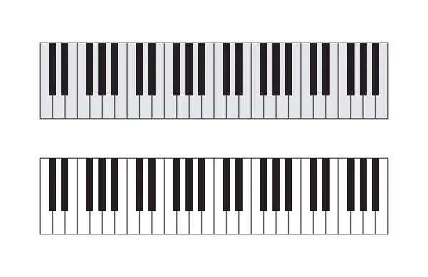 Piano Keyboard Papan Ketik Garis Besar Untuk Musik Kunci Synthesizer - Stok Vektor