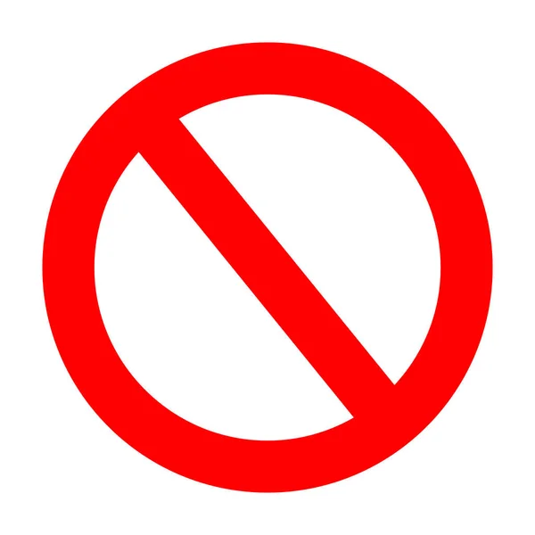 Forbidden Sign Ban Icon Red Circle Symbol Stop Prohibited Signal — Stock Vector