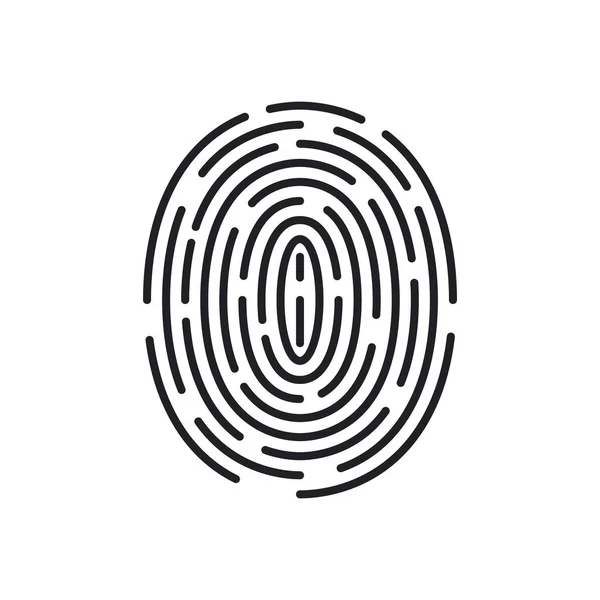 Ikona Otisku Otisk Prstu Palci Biometrické Heslo Člověk Logo Jedinečného — Stockový vektor