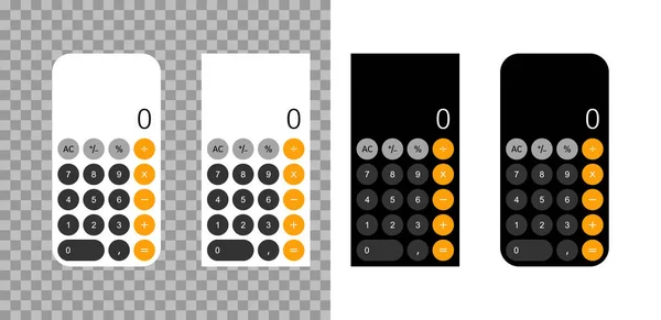 Számológép Alkalmazás Mobil Alkalmazás Kiszámításához Interfész Okostelefon Képernyőn Számológépen Lévő — Stock Vector