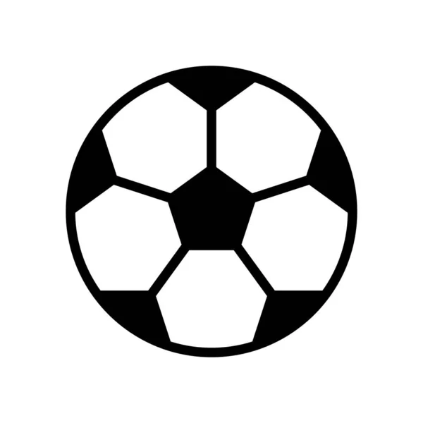 Soccer Ball Football Ball Icon Sport Black Outline Icon Isolated — Stock vektor