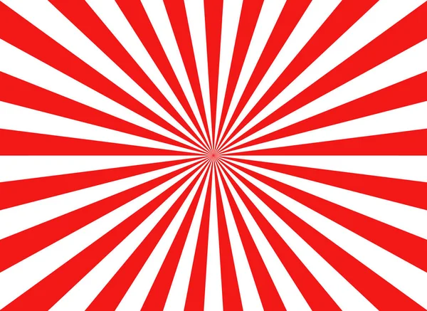 Japonská Vlajka Japonský Vzor Slunce Červenobílé Pozadí Východu Slunce Asijská — Stockový vektor