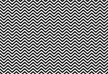 Zig zag kusursuz desen. Geometrik çizgi deseni. Zigzag sembolü arka planı. Siyah-beyaz soyut doku. Dalgalı bir arka plan. Vektör.