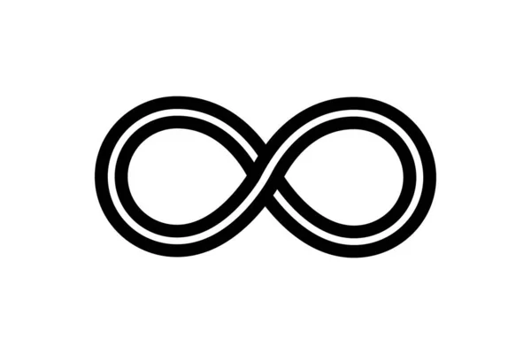 Végtelen Ikon Loop Szimbólum Végtelen Jel Végtelen Logó Sorban Stílusban — Stock Vector