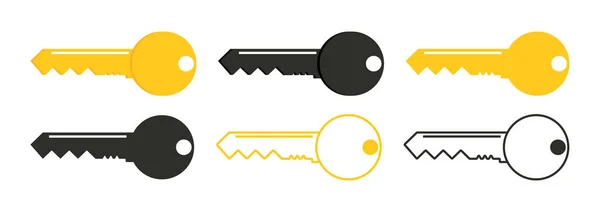 Icono Clave Icono Clave Para Casa Puerta Cerradura Símbolo Contraseña — Vector de stock