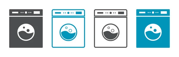 Ikona Pračky Logo Umývárny Symbol Mytí Čištění Sušička Prádelna Oblečením — Stockový vektor