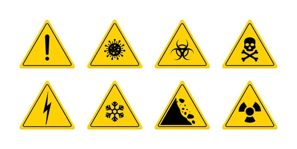 Veszély Jele Háromszög Jel Óvatosságra Mérgező Koponya Méreg Biológiai Veszély — Stock Vector