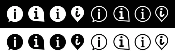 Info Symbol Symbol Der Information Informationspiktogramm Taste Für Informationen Hilfe — Stockvektor