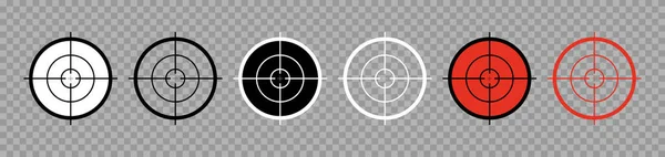 Sniper Crosshair Ícones Visão Isolados Fundo Transparente Alvo Arma Espingarda —  Vetores de Stock